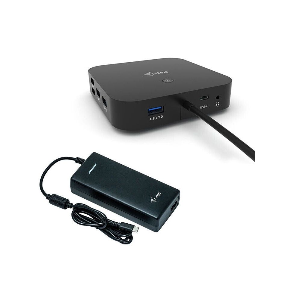 I-TEC USB-C Dual Display Docking Station with Power Delivery and Universal Charger C31DUALDPDOCKPD100W