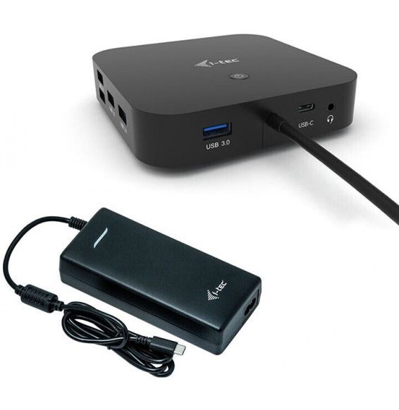 I-TEC USB-C Dual Display Docking Station with Power Delivery and Universal Charger C31DUALDPDOCKPD100W