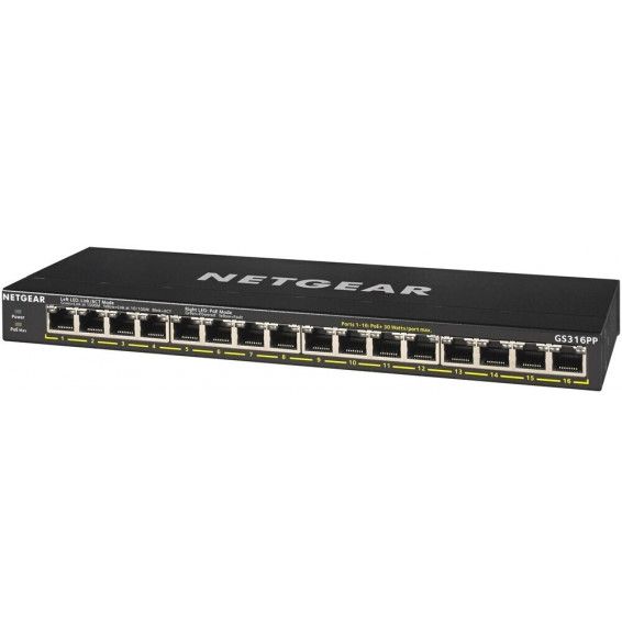 NETGEAR Switch 16-port 10/100/1000 GS316PP-100EUS