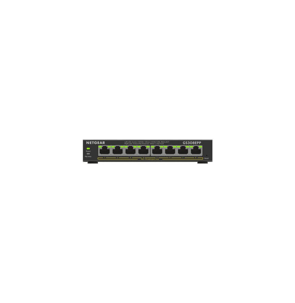 NETGEAR Plus Switch 8-port 10/100/1000 GS308EPP-100PES
