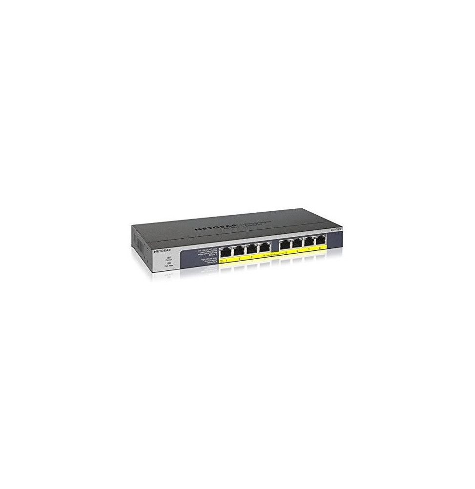 NETGEAR Switch Desktop 8-port 10/100/1000 GS108PP-100EUS