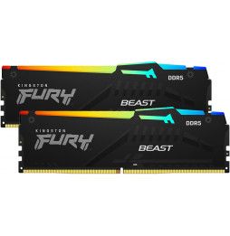 DDR5 64GB KIT 2x32GB PC 5600 Kingston FURY Beast RGB EX KF556C36BBEAK2-64