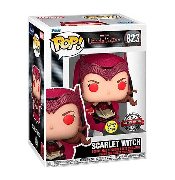FUNKO POPS WandaVision Scarlet Witch GLOW Bobble 823