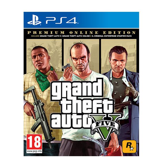 Ps4 Grand Theft Auto V Premium Online Edition - GTA 5 - Edizione Italiana - Playstation 4