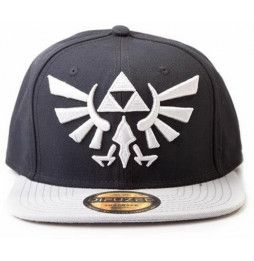 Cappelino Zelda Twilight Princess Cap With Grey Triforce Logo Snapback Black