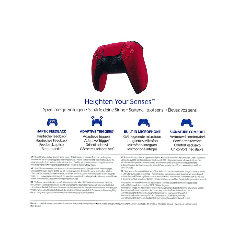 SONY PS5 Controller Wireless DualSense Cosmic Red