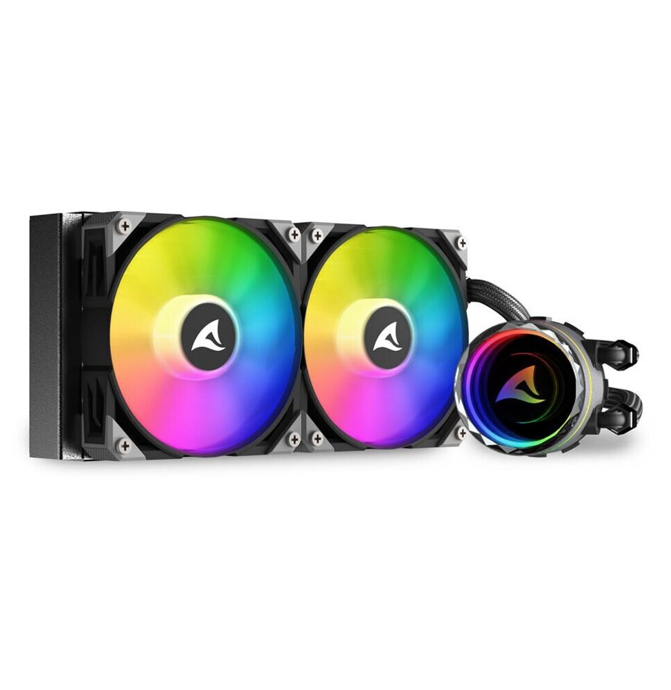 Cooler Sharkoon S80 RGB 2 Lüfter schwarz AiO-Wasserkühlung