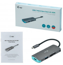 i-tec USB-C Metal Nano Dock C31NANODOCKPD 4K HDMI + Power Delivery