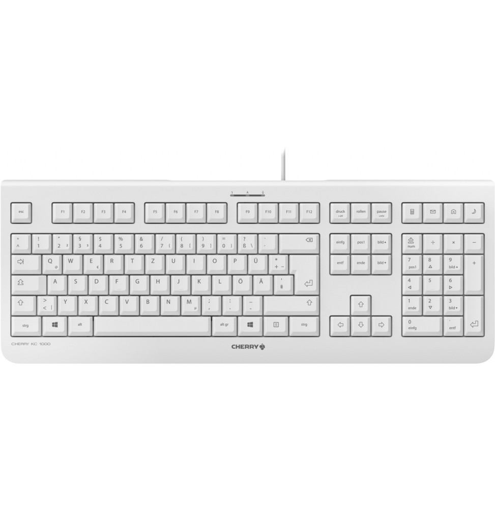 Keyboard Cherry KC 1000 Wired white (DE) (JK-0800DE-0)