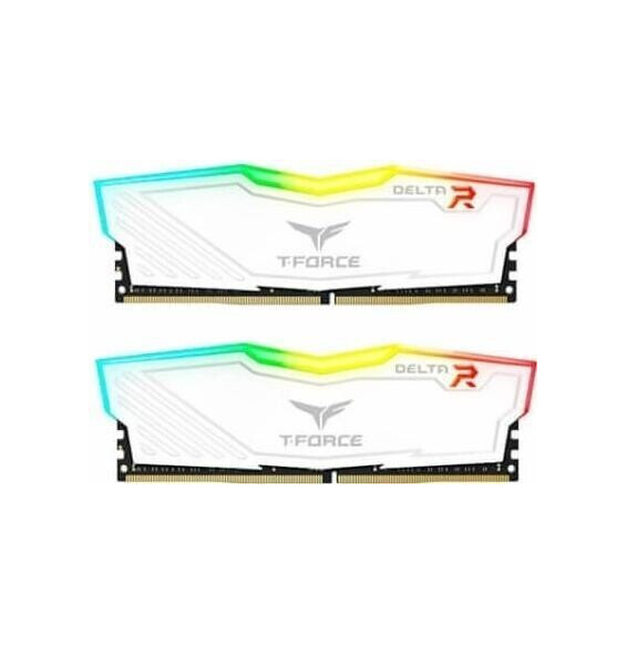 DDR4 32GB KIT 2x16GB PC 3600 Team T-Force Delta RGB TF4D432G3600HC18JDC01 white