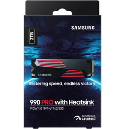 SSD Samsung 990 Pro M.2 2TB NVMe MZ-V9P2T0CW PCIe 4.0 x4 Heatsink