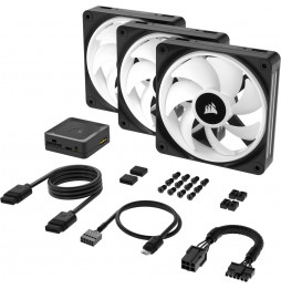 Corsair iCUE LINK QX120 RGB 120-mm-PWM-Lüfter-Starter-Kit - CO-9051002-WW