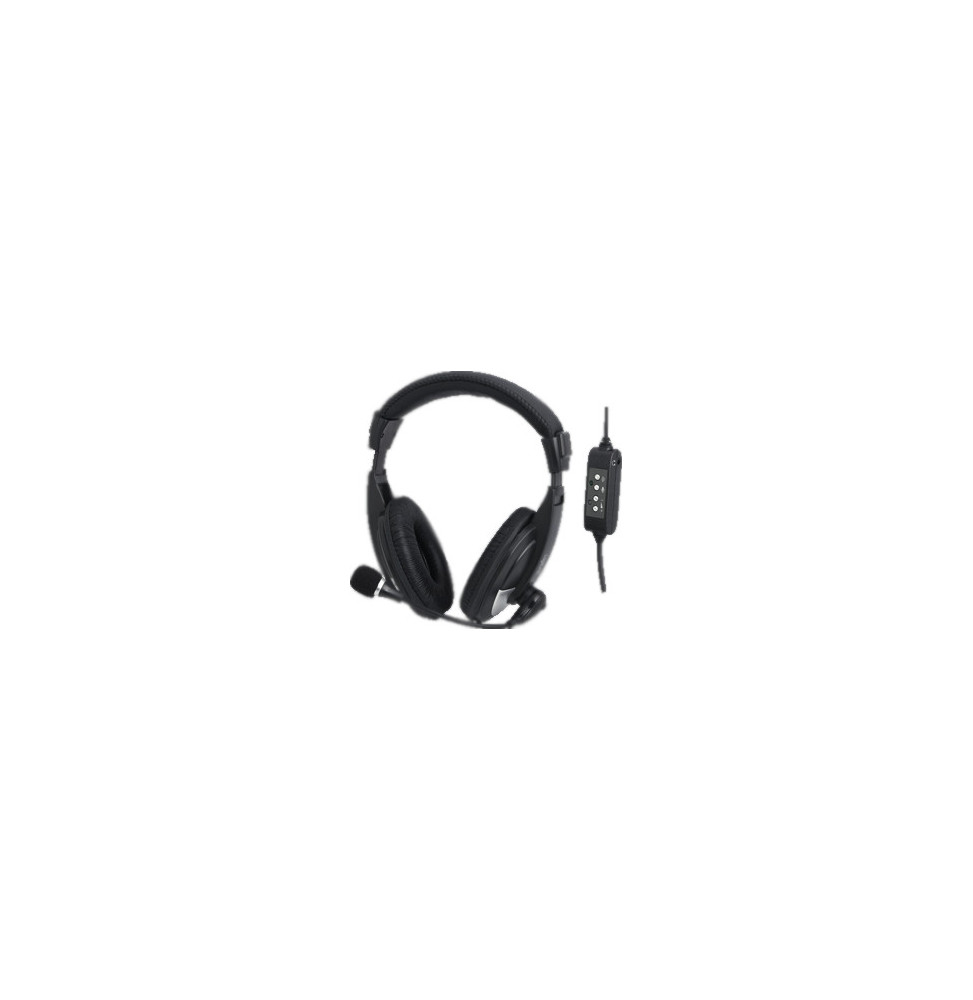 LogiLink Headset Stereo with Microphone USB Black HS0019