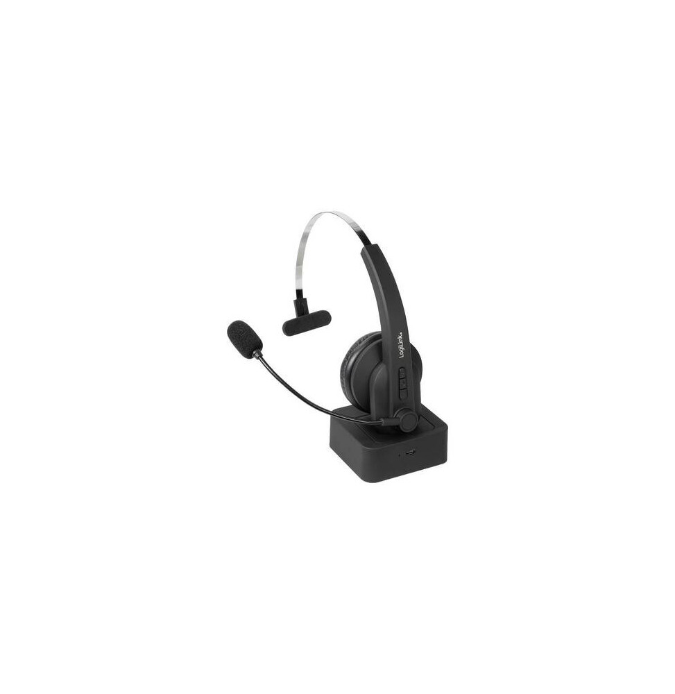 LogiLink Bluetooth Headset, Mono, with charging stand BT0059