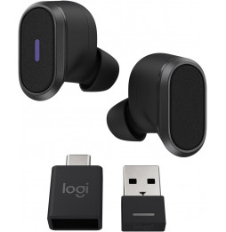 Headset Logitech Zone True Wireless Kopfhörer mit Mikrofon aktive Rauschunterdrückung - 985-001082