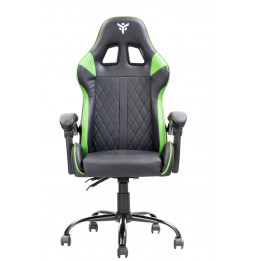 itek Gaming Chair RHOMBUS PF10 - PVC,  Doppio Cuscino, Schienale  Reclinabile, Nero Verde
