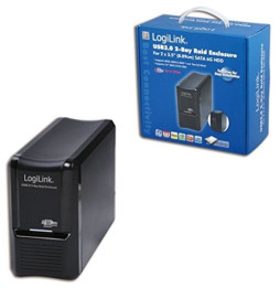 HDD Gehäuse LogiLink Speichergehäuse 3,5 SATA USB 3.0 2-Bay Raid UA0154A