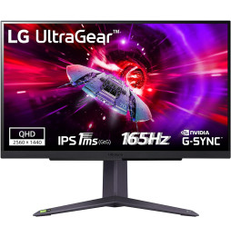 LG 27" UltraGear Gaming Monitor QHD IPS 165Hz HDR 10, 2560x1440 GSync - FreeSync 1ms