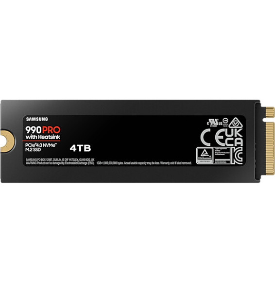 SSD Samsung 990 Pro M.2 4TB NVMe MZ-V9P4T0CW PCIe 4.0 x4 Heatsink