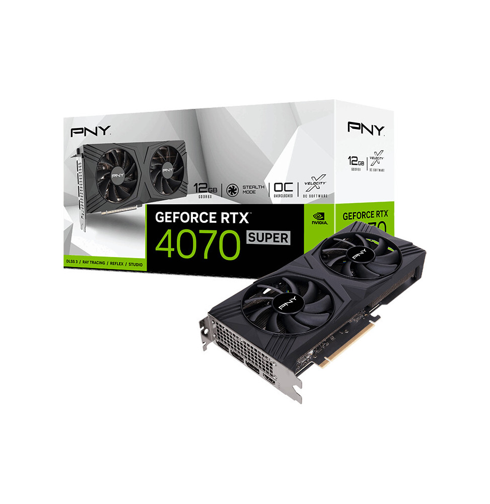 VGA PNY GeForce® RTX 4070 SUPER 12GB Verto Dual Fan OC