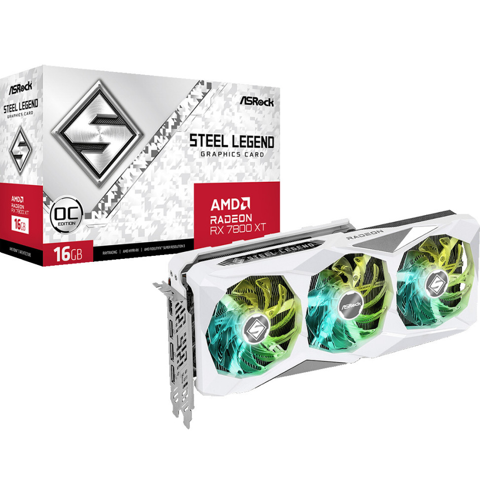 VGA ASRock Radeon RX 7800 XT 16GB Steel Legend OC