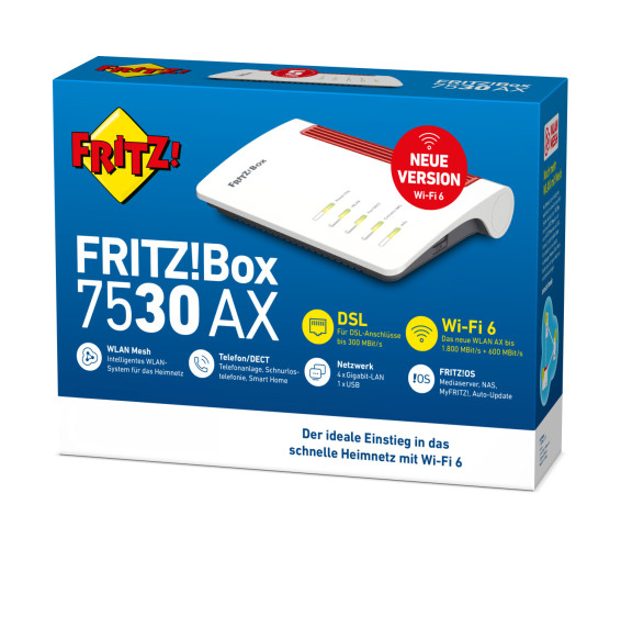 AVM Fritz!Box 7530 AX Wireless Router 4-port Switch 20002930