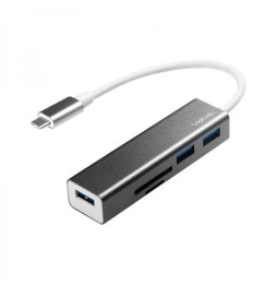 LogiLink USB 3.2 Gen 1x1 USB-C 3-Port Hub, mit Kartenleser UA0305