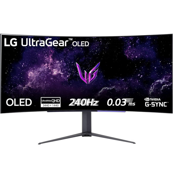 Monitor gaming LG UltraGear  45" OLED 21:9 Curvo 3440x1440, 240Hz, 0.03ms GtG