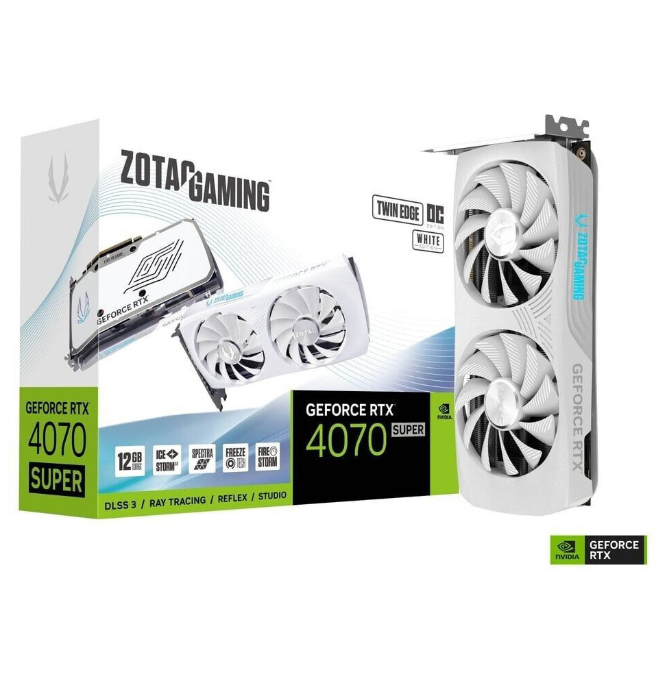 VGA ZOTAC GeForce® RTX 4070 SUPER 12GB Twin Edge OC White