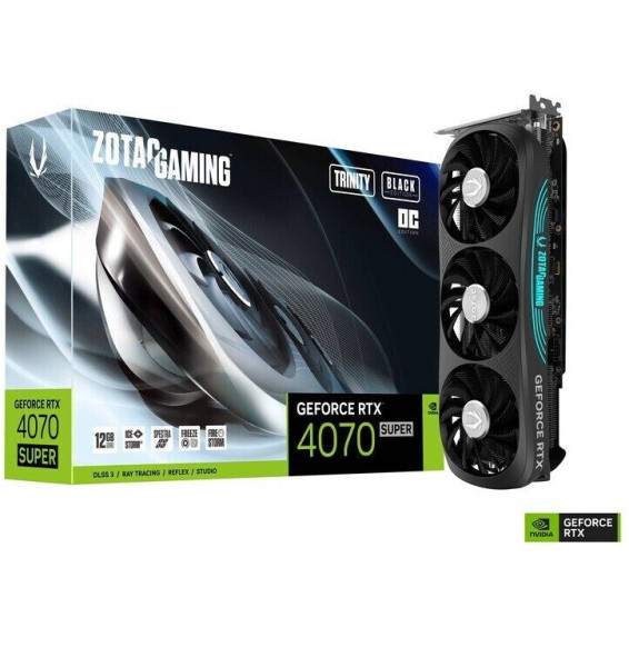 VGA ZOTAC GeForce® RTX 4070 SUPER 12GB Trinity OC Black Edition