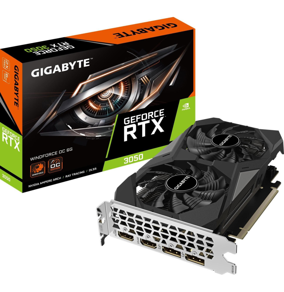 VGA Gigabyte GeForce® RTX 3050 6GB Windforce OC