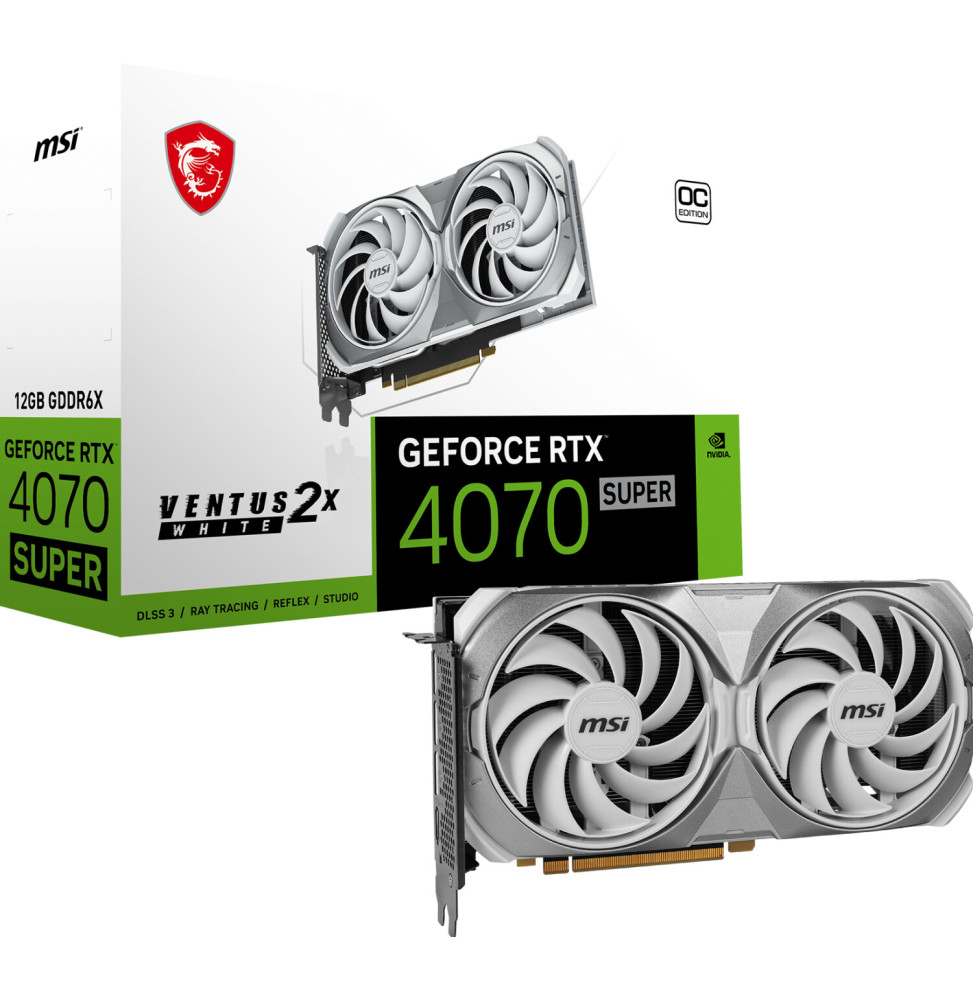 VGA MSI GeForce® RTX 4070 Super 12GB Ventus 2X White OC