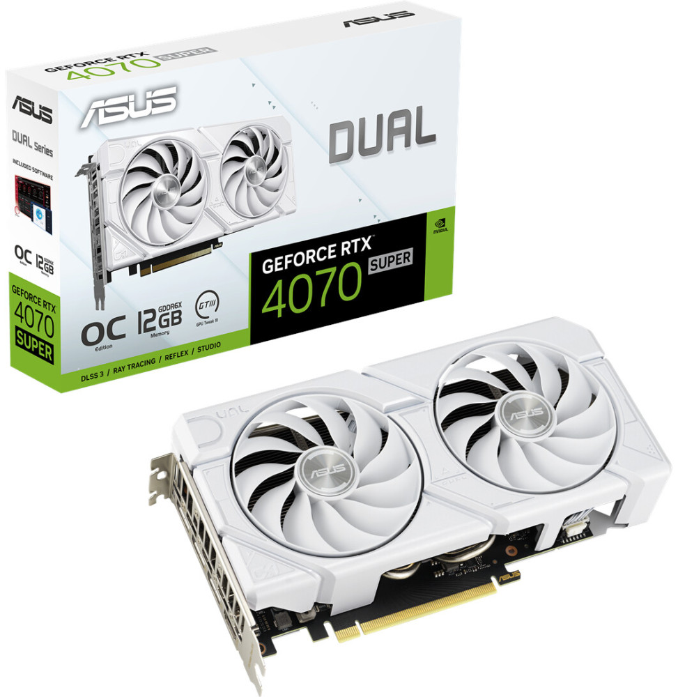 VGA Asus GeForce® RTX 4070 Super 12GB Dual Evo White OC