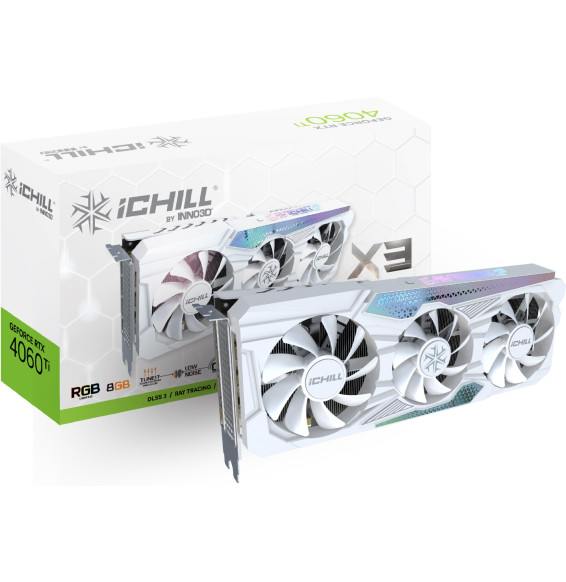 VGA Inno3D GeForce® RTX 4060TI 8GB iChill X3 WHITE