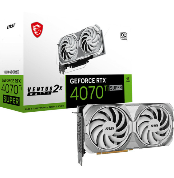 VGA MSI GeForce® RTX 4070 TI SUPER 16GB Ventus 2X White OC