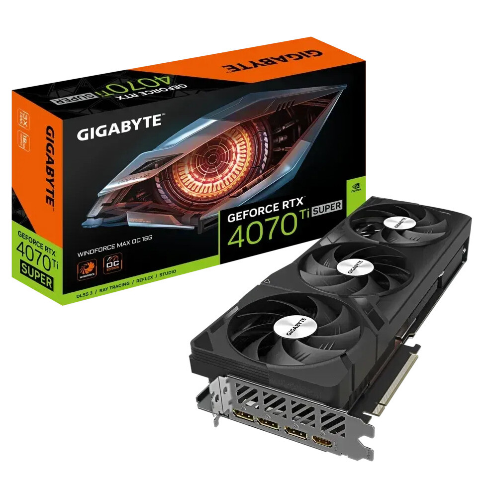 VGA Gigabyte GeForce® RTX 4070 Ti SUPER 16GB WINDFORCE MAX OC