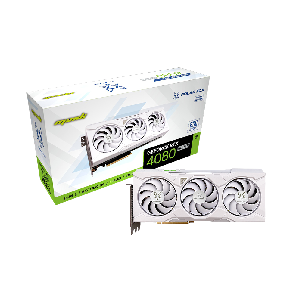 VGA Man GeForce® RTX 4080 SUPER 16GB Polar Fox - White (Triple Cooler RGB)