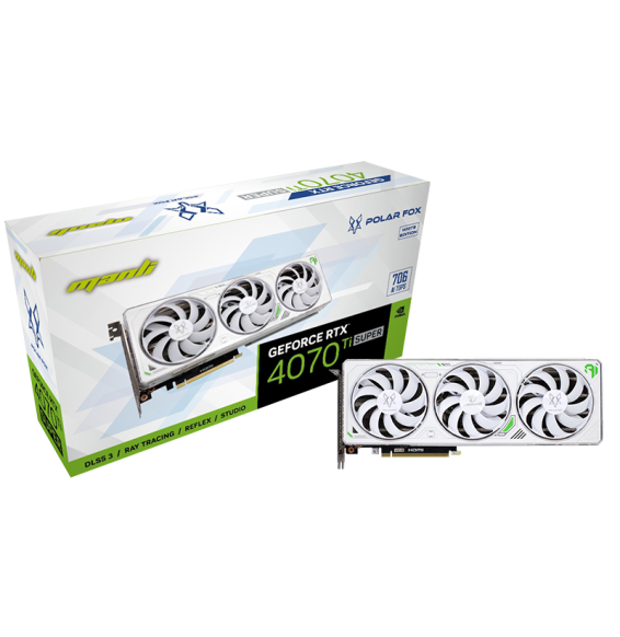 VGA Man GeForce® RTX 4070 TI SUPER 16GB Polar Fox - White (Triple Cooler)