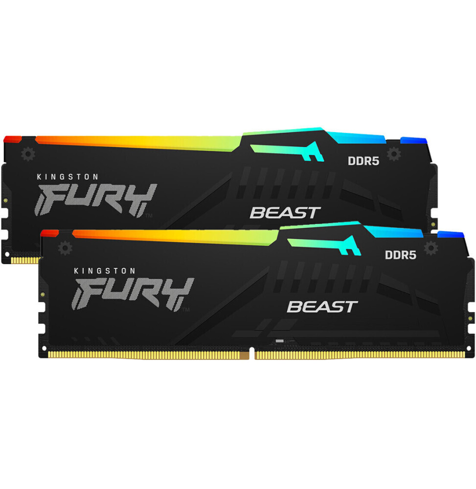 DDR5 16GB KIT 2x8GB PC 5600 Kingston FURY Beast RGB EX KF556C36BBEAK2-16