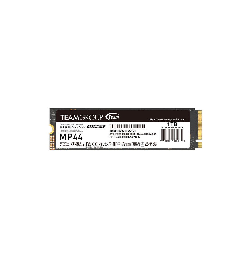 SSD Teamgroup 1TB MP44 TM8FPW001T0C101 PCIe M.2  PCIe 4.0 x4