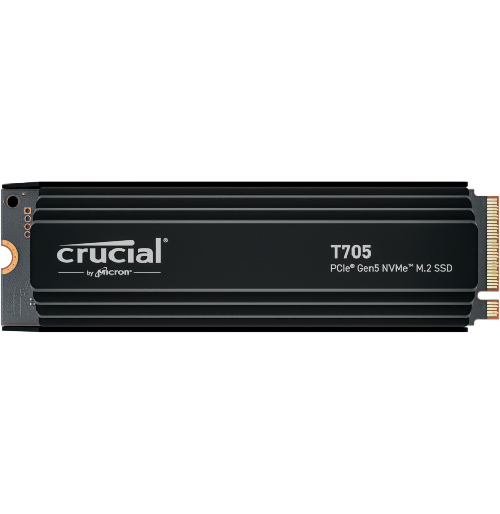 SSD Crucial 1TB T705 CT1000T705SSD5 PCIe 5.0 x4 M.2 NVME Gen5 mit Kühlkörper