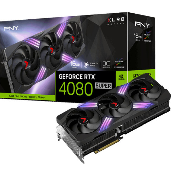 VGA PNY GeForce® RTX 4080 Super 16GB Verto EPIC-X RGB Triple Fan OC