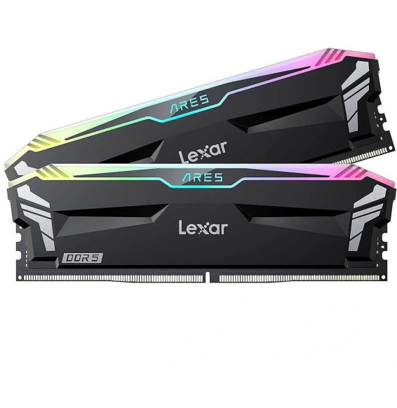 DDR5 32GB KIT 2x16GB PC 6400 Lexar ARES RGB CL32 with heatsink schwarz LD5EU016G-R6400GDLA