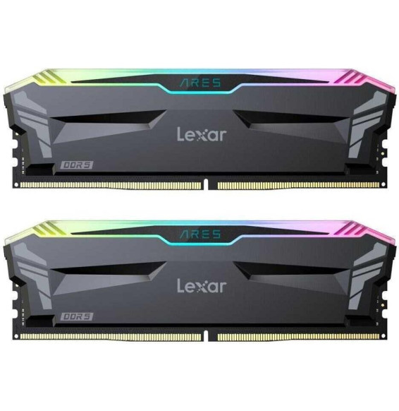 DDR5 32GB KIT 2x16GB PC 6000 Lexar ARES RGB CL30 with heatsink schwarz LD5BU016G-R6000GDLA