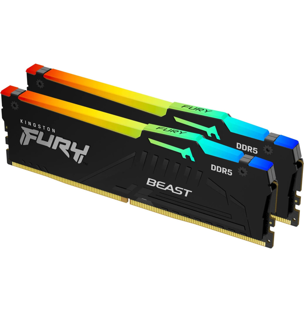 DDR5 16GB KIT 2x8GB PC 5600 Kingston FURY Beast RGB KF556C40BBAK2-16