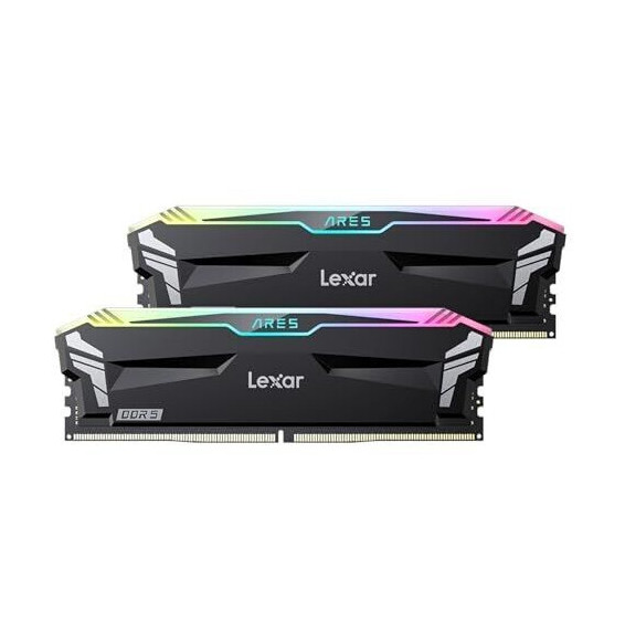 DDR5 32GB KIT 2x16GB PC 7200 Lexar ARES RGB CL34 with heatsink schwarz LD5U16G72C34LA-RGD