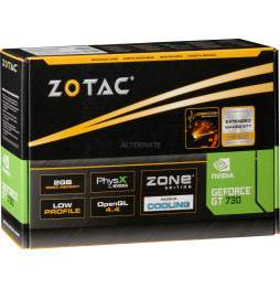 VGA ZOTAC GeForce® GT 730 2GB ZONE Edition