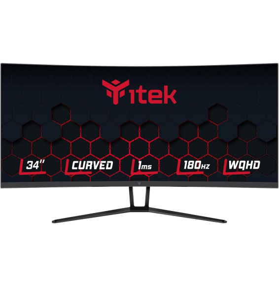 Monitor ITEK GGC - 34" CURVED R1500- WQHD 3440x1440 UltraWide- VA- 180Hz- 21:9- 1ms