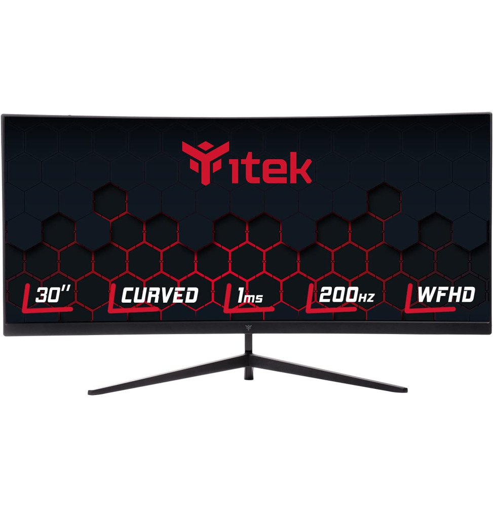 Monitor ITEK GGC - 30"CURVED R1800- WFHD 2560x1080 UltraWide- VA- 200Hz- 21:9- 1ms