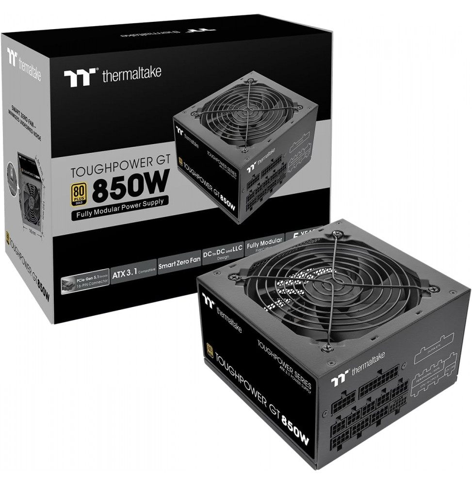 Power SupplyThermaltake TOUGHPOWER GT 850W Gold ATX3.1 PS-TPT-0850FNFAGE-3